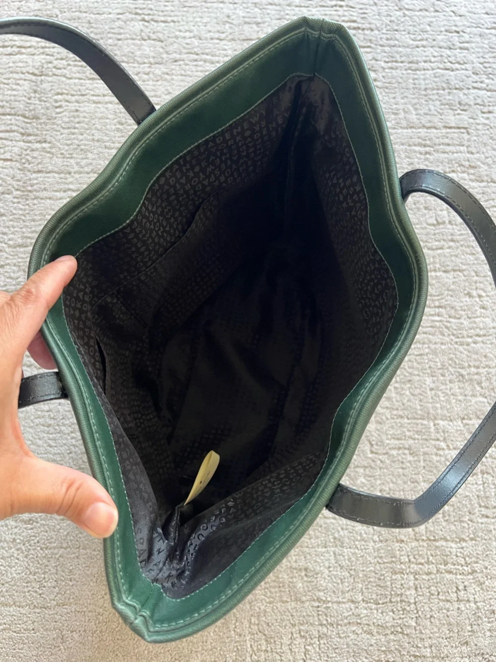Kate Spade Green 'Crazy Like a Fox' Coated Canvas Tote